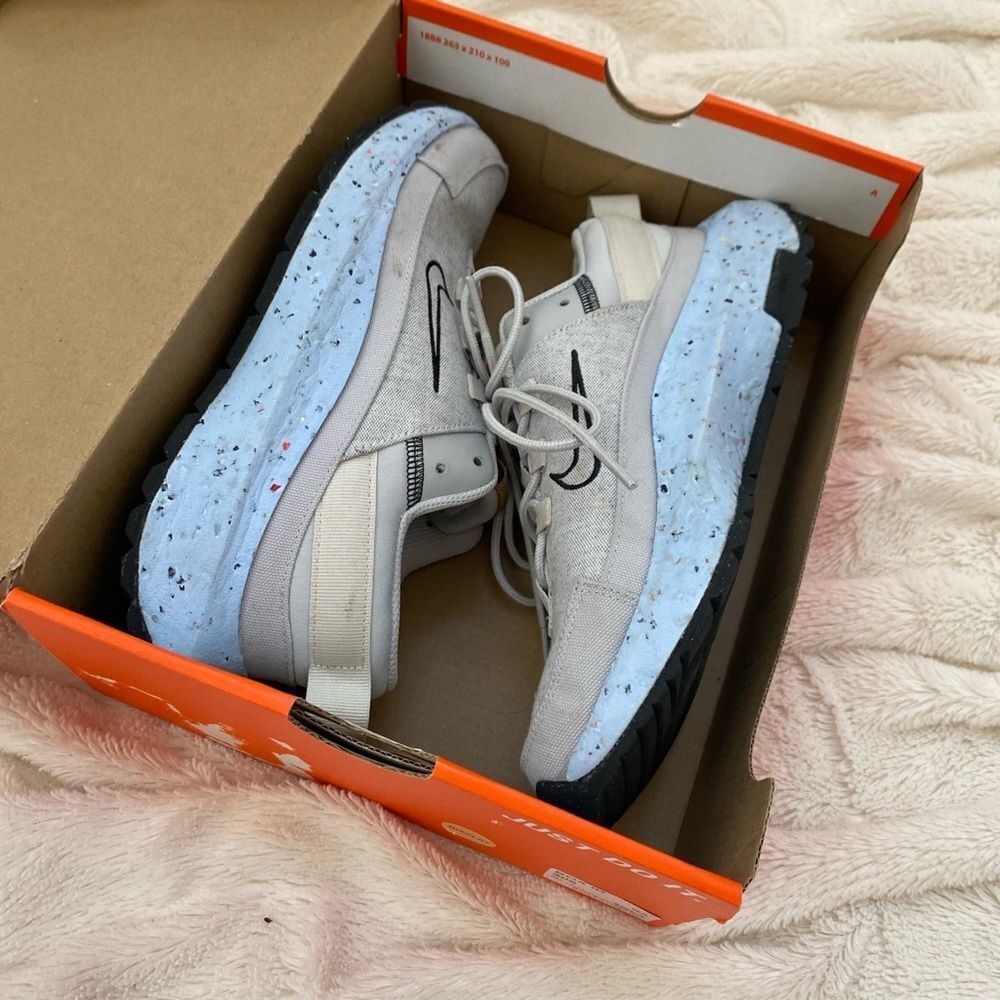 Nike Crater Remixa WITH BOX | Gray fog chambray blue sneakers - Picture 7 of 9